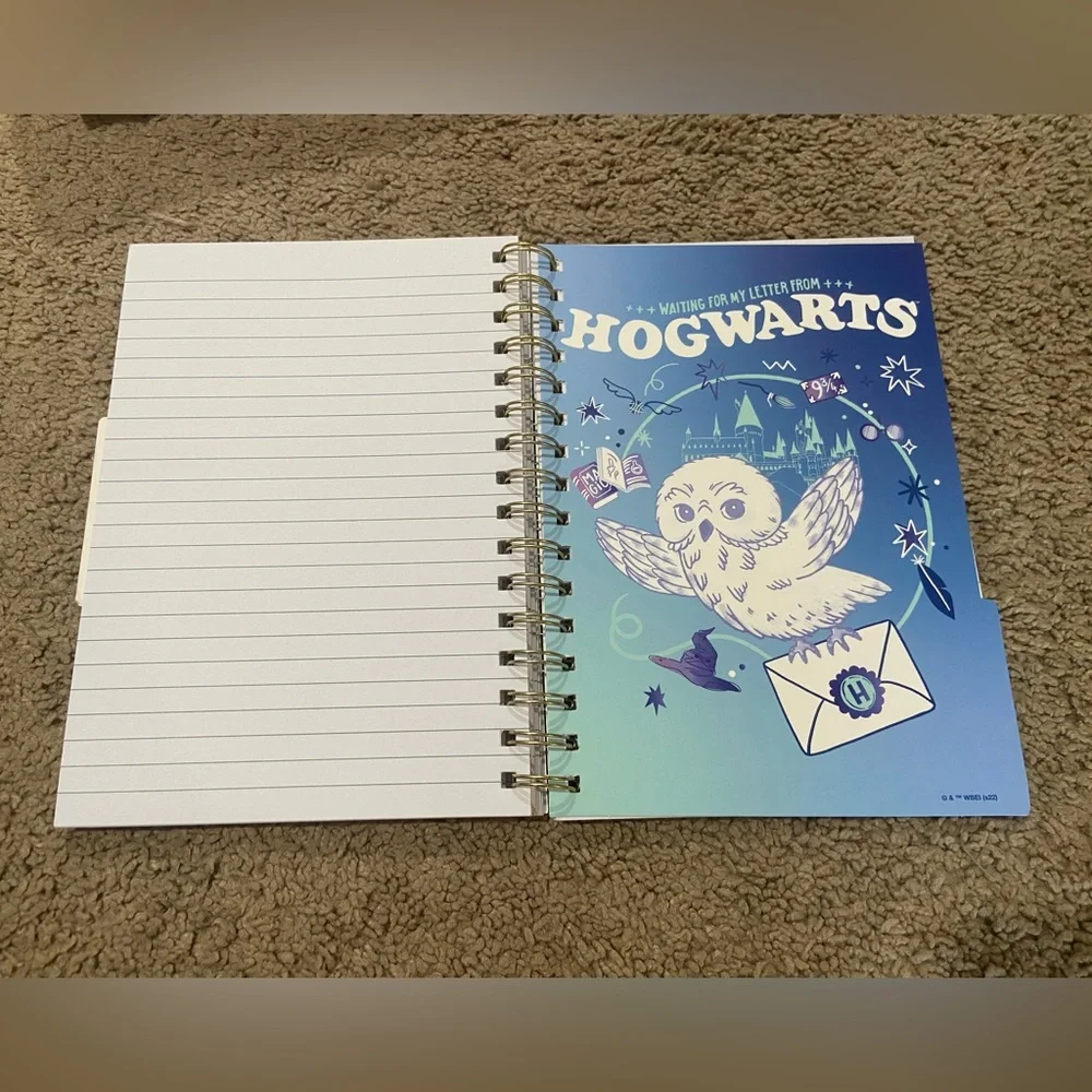 Primark Harry Potter Set Purple Chibi Wands At The Ready Pencil Case & Notebook